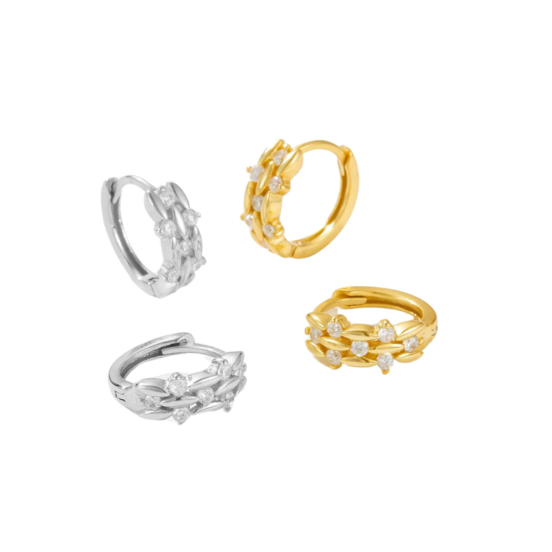 Flowy hoops earrings